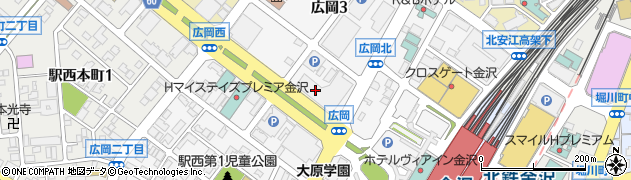 金沢パークビル周辺の地図