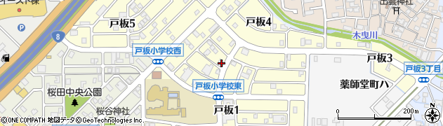 石川県金沢市戸板周辺の地図