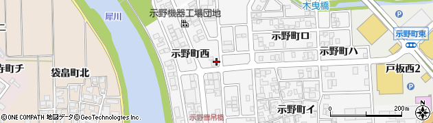 石川県金沢市示野町西94周辺の地図