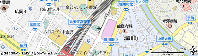 石川県金沢市堀川新町周辺の地図