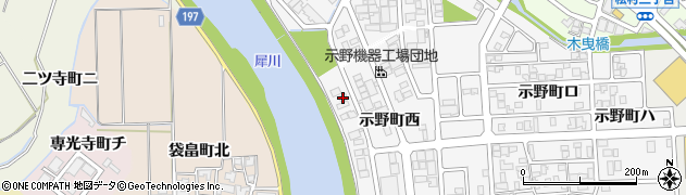 石川県金沢市示野町西24周辺の地図