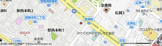 株式会社エフティコミュニケーションズ　金沢営業所周辺の地図
