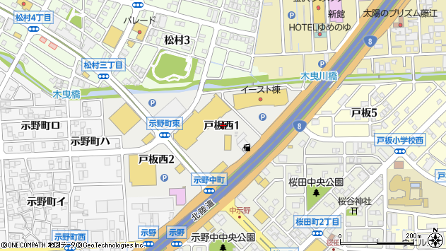 〒920-0069 石川県金沢市戸板西の地図
