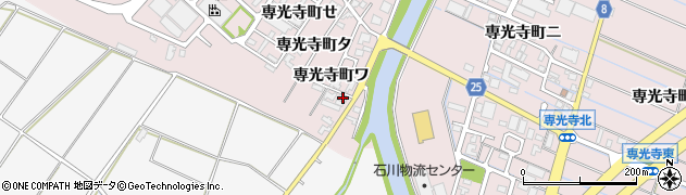 石川県金沢市専光寺町ワ57周辺の地図