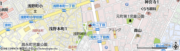 バロー金沢元町店周辺の地図