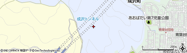 成沢トンネル周辺の地図