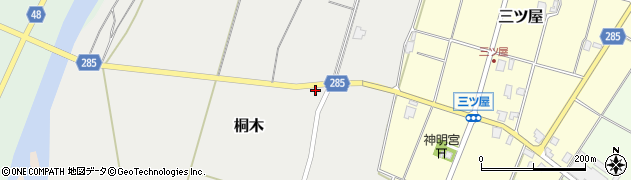 富山県南砺市桐木105周辺の地図