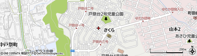 栃木県宇都宮市戸祭台周辺の地図