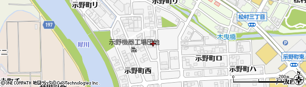 石川県金沢市示野町西107周辺の地図