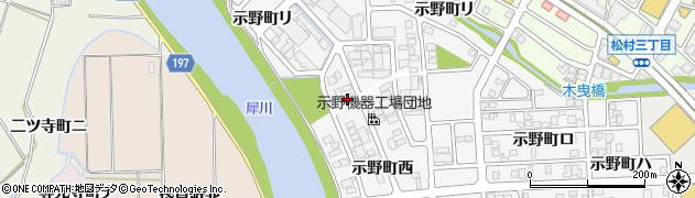 石川県金沢市示野町西115周辺の地図
