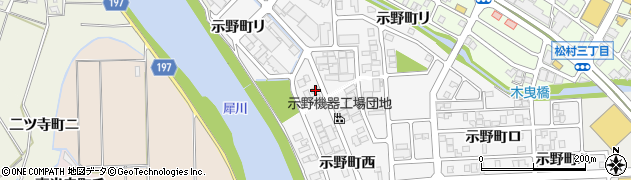 石川県金沢市示野町西114周辺の地図