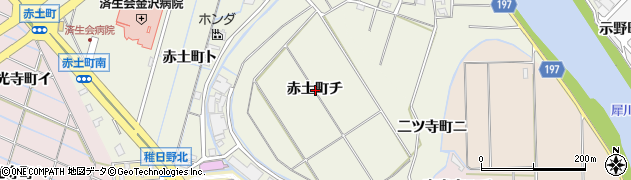 石川県金沢市赤土町チ周辺の地図