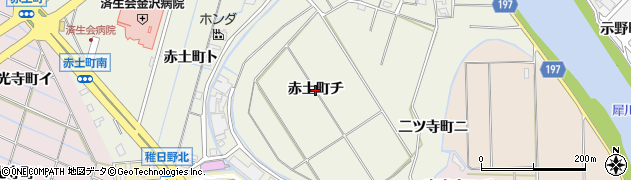 石川県金沢市赤土町（チ）周辺の地図