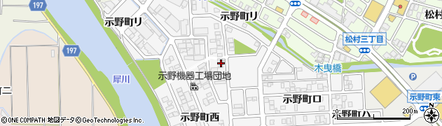 石川県金沢市示野町西101周辺の地図