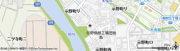 石川県金沢市示野町西112周辺の地図