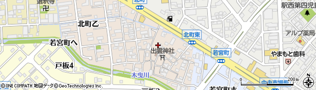 石川県金沢市北町丁周辺の地図