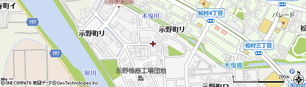 石川県金沢市示野町西125周辺の地図