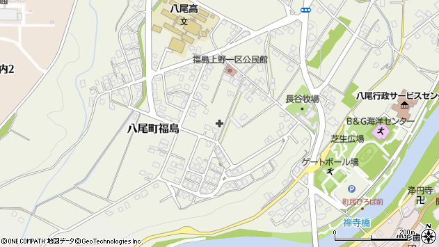 〒939-2376 富山県富山市八尾町福島の地図