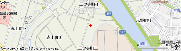 石川県金沢市二ツ寺町周辺の地図