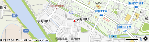 石川県金沢市示野町西132周辺の地図