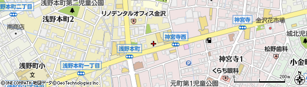 石川県金沢市浅野本町ロ123周辺の地図