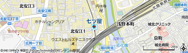 石川県金沢市周辺の地図