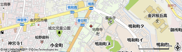 石川県金沢市春日町周辺の地図