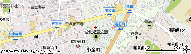 石川県金沢市小金町周辺の地図
