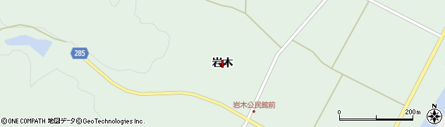 富山県南砺市岩木周辺の地図