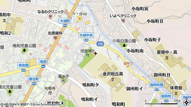 〒920-0818 石川県金沢市大樋町の地図