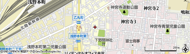 石川県金沢市乙丸町周辺の地図