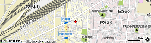 石川県金沢市乙丸町甲周辺の地図