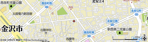 石川県金沢市西念町イ周辺の地図