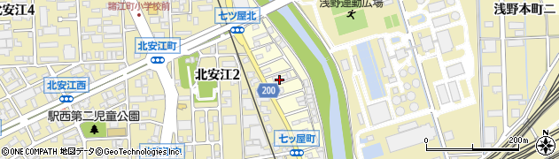 石川県金沢市七ツ屋町周辺の地図