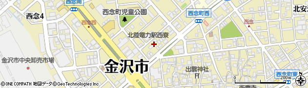 石川県金沢市西念周辺の地図
