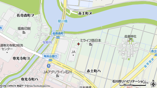〒920-0357 石川県金沢市佐奇森町の地図