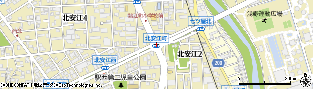 北安江町周辺の地図