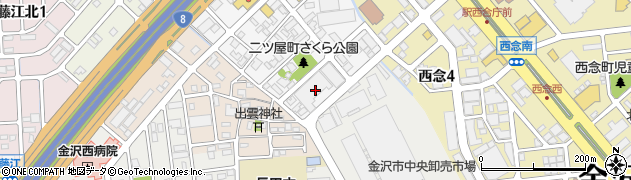 石川県金沢市二ツ屋町1周辺の地図