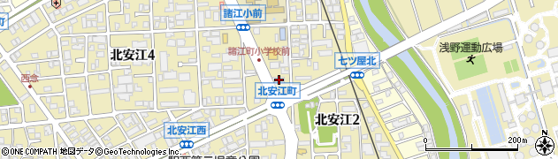 北國銀行北安江支店 ＡＴＭ周辺の地図