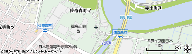 石川県金沢市佐奇森町（ル）周辺の地図