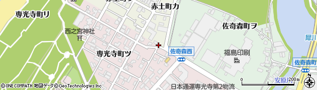 石川県金沢市赤土町（カ）周辺の地図