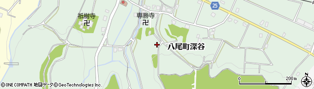 富山県富山市八尾町深谷周辺の地図