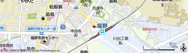 富山県南砺市福野（駅前通り）周辺の地図