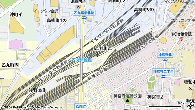 〒920-0807 石川県金沢市乙丸町の地図