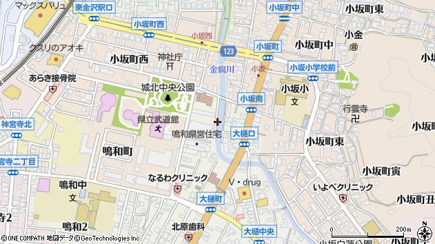 〒920-0804 石川県金沢市鳴和の地図
