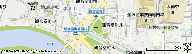 石川県金沢市観音堂町（ル）周辺の地図