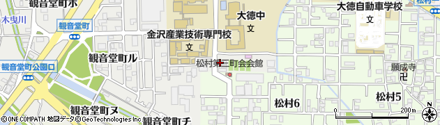 石川県金沢市観音堂町（チ）周辺の地図