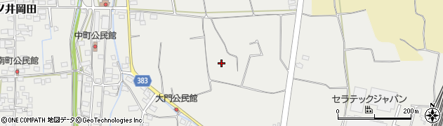 長野県長野市篠ノ井岡田（大門）周辺の地図