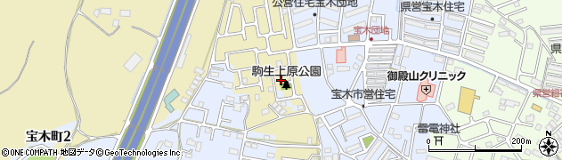 駒生上原公園周辺の地図