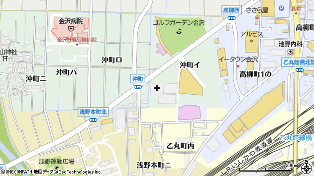 〒920-0013 石川県金沢市沖町の地図